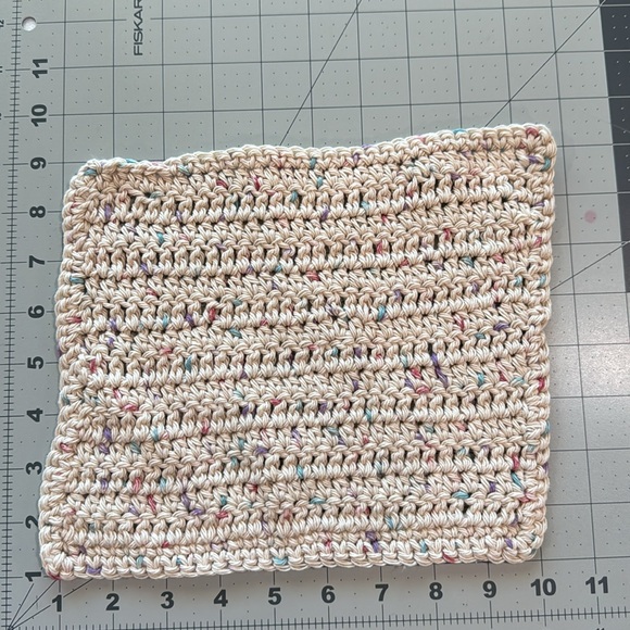 Handmade Hand Crochet Cotton Dishcloth/Washcloth - Picture 6 of 9